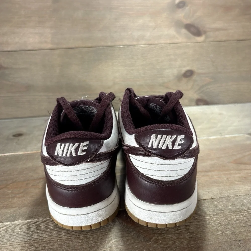 nike dunk low kids youth size 4.5 Y shoes maroon comfort athletic sneakers